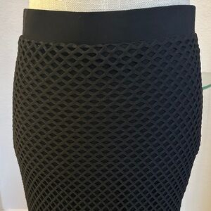 Elegant Black Textured Women's Skirt
